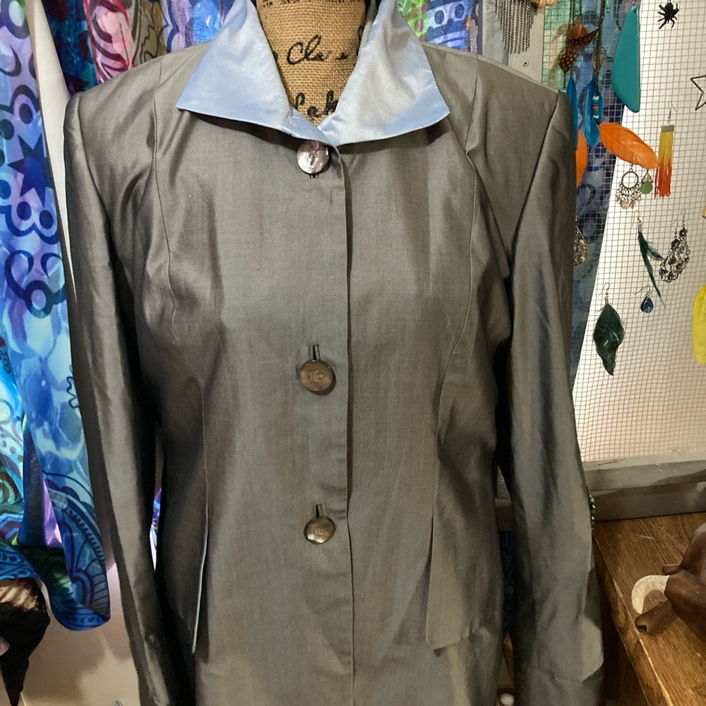 Zang toi shiny silk blazer
